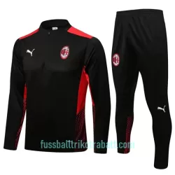 AC Mailand Sweatshirts Anzüge 2022/23 Viertelreißverschluss Schwarze AC Mailand Sweatshirts Anzüge 2022/23 Viertelreißverschluss Schwarze