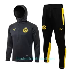 BVB Borussia Dortmund Trainingsjacke mit Kapuze 2022/23 Graue BVB Borussia Dortmund Trainingsjacke mit Kapuze 2022/23 Graue