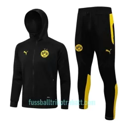 BVB Borussia Dortmund Trainingsjacke mit Kapuze 2022/23 Schwarze BVB Borussia Dortmund Trainingsjacke mit Kapuze 2022/23 Schwarze