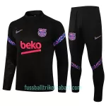 FC Barcelona Sweatshirts Anzüge Kinder 2022/23 Viertelreißverschluss Schwarze