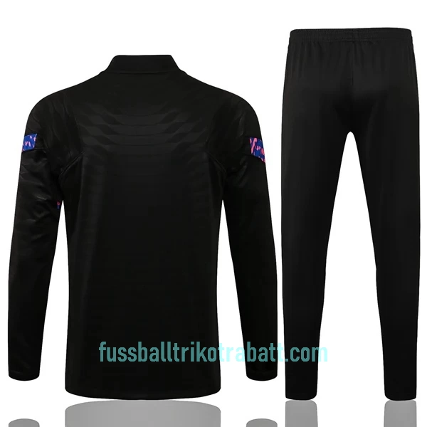 FC Barcelona Sweatshirts Anzüge Kinder 2022/23 Viertelreißverschluss Schwarze