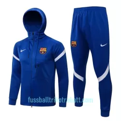 FC Barcelona Trainingsjacke mit Kapuze 2022/23 Blaue FC Barcelona Trainingsjacke mit Kapuze 2022/23 Blaue