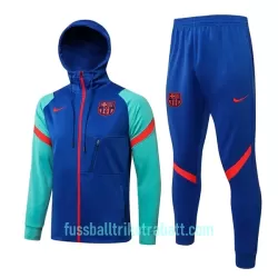 FC Barcelona Trainingsjacke mit Kapuze 2022/23 Blaugrüne FC Barcelona Trainingsjacke mit Kapuze 2022/23 Blaugrüne