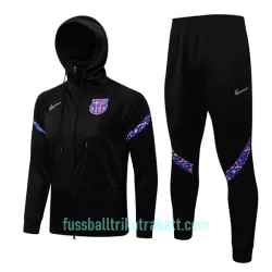 FC Barcelona Trainingsjacke mit Kapuze 2022/23 Schwarze FC Barcelona Trainingsjacke mit Kapuze 2022/23 Schwarze