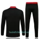 Manchester United Sweatshirts Anzüge Kinder 2022/23 Viertelreißverschluss Schwarz-rote
