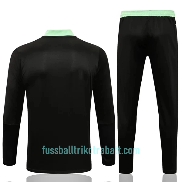 Manchester United Sweatshirts Anzüge Kinder 2022/23 Viertelreißverschluss Schwarze