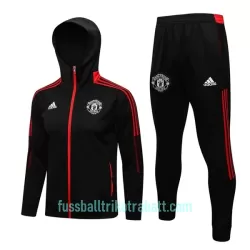 Manchester United Trainingsjacke mit Kapuze 2022/23 Schwarz-rote Manchester United Trainingsjacke mit Kapuze 2022/23 Schwarz-rote