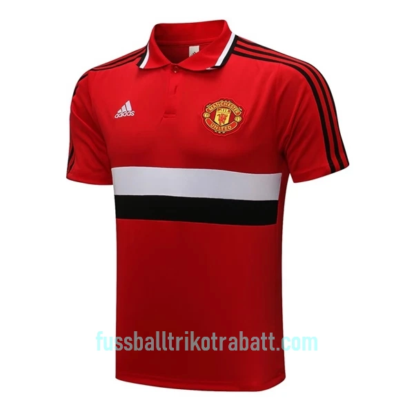 Manchester United Trainingspolo 2022/23 Rot-Schwarz-Weiß