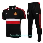 Manchester United Trainingspolo 2022/23 Schwarz-Rot-Weiß