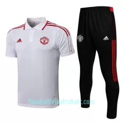 Manchester United Trainingspolo 2022/23 Weiß-Rot-Weiß Manchester United Trainingspolo 2022/23 Weiß-Rot-Weiß