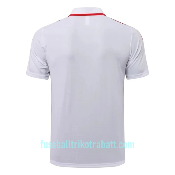 Manchester United Trainingspolo 2022/23 Weiß-Rot-Weiß