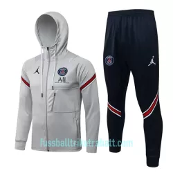 Paris Saint-Germain Trainingsjacke mit Kapuze 2022/23 Hellgraue Paris Saint-Germain Trainingsjacke mit Kapuze 2022/23 Hellgraue