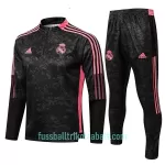 Real Madrid Sweatshirts Anzüge Kinder 2022/23 Viertelreißverschluss Schwarz-rote