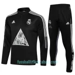 Real Madrid Sweatshirts Anzüge Kinder 2022/23 Viertelreißverschluss Schwarze