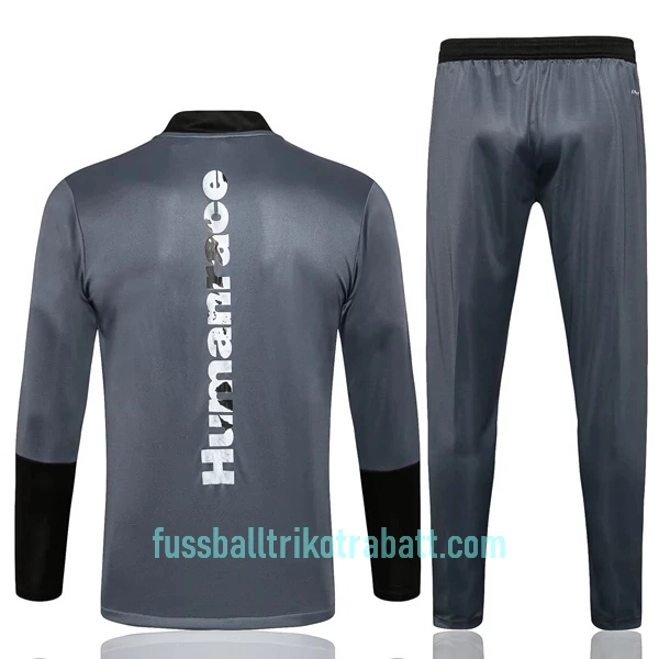 Real Madrid Sweatshirts Anzüge Kinder 2022/23 Viertelreißverschluss Schwarze