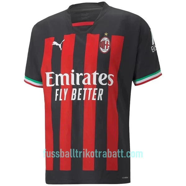 Günstige AC Mailand Theo 19 Herrentrikot Heim 2022/23 Kurzarm