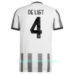 Günstige Juventus Turin De Ligt 4 Herrentrikot Heim 2022/23 Kurzarm