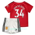 Günstige Manchester United Van De Beek 34 Kindertrikot Heim 2022/23 Kurzarm
