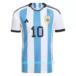 Günstige Argentinien Messi 10 Herrentrikot Heim WM 2022 Kurzarm