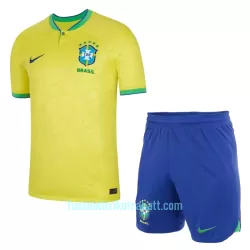 Günstige Brasilien Kindertrikot Heim WM 2022 Kurzarm Günstige Brasilien Kindertrikot Heim WM 2022 Kurzarm