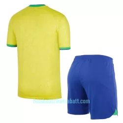 Günstige Brasilien Kindertrikot Heim WM 2022 Kurzarm