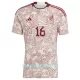 Günstige Mexiko H.HERRERA 16 Herrentrikot Auswärts WM 2022 Kurzarm