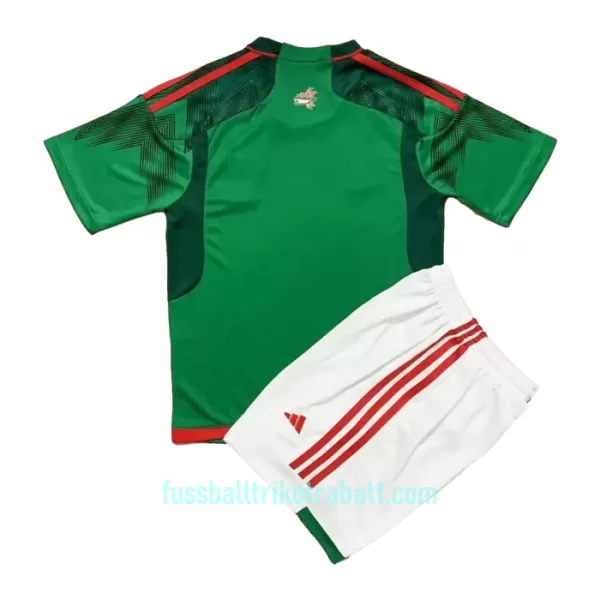 Günstige Mexiko Kindertrikot Heim WM 2022 Kurzarm