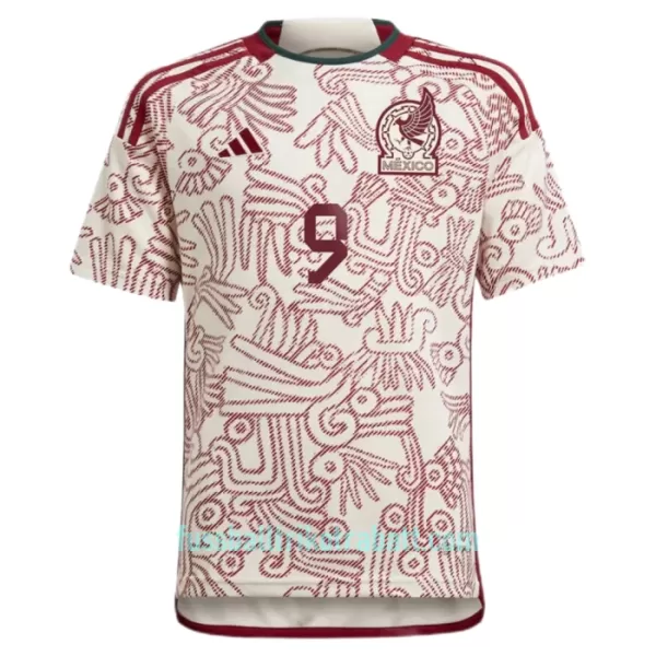 Günstige Mexiko Raul 9 Herrentrikot Auswärts WM 2022 Kurzarm