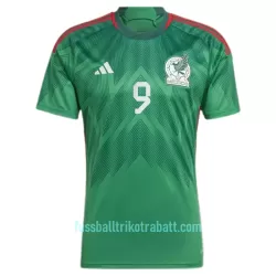 Günstige Mexiko Raul 9 Herrentrikot Heim WM 2022 Kurzarm