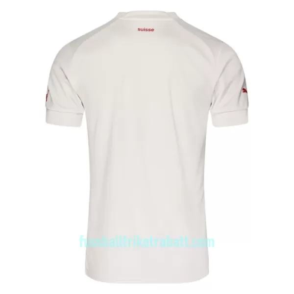 Günstige Schweiz Herrentrikot Auswärts WM 2022 Kurzarm
