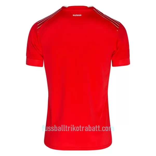 Günstige Schweiz Herrentrikot Heim WM 2022 Kurzarm