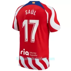 Günstige Atlético Madrid Saul 17 Herrentrikot Heim 2022/23 Kurzarm Günstige Atlético Madrid Saul 17 Herrentrikot Heim 2022/23 Kurzarm