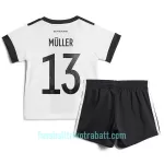 Günstige Deutschland Muller 13 Kindertrikot Heim WM 2022 Kurzarm