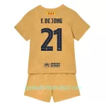 Günstige FC Barcelona Frenkie de Jong 21 Kindertrikot Auswärts 2022/23 Kurzarm