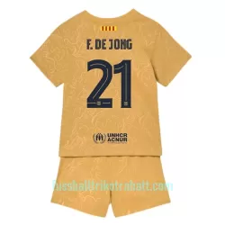 Günstige FC Barcelona Frenkie de Jong 21 Kindertrikot Auswärts 2022/23 Kurzarm
