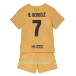Günstige FC Barcelona O. Dembele 7 Kindertrikot Auswärts 2022/23 Kurzarm
