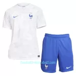 Günstige Frankreich Kindertrikot Auswärts WM 2022 Kurzarm