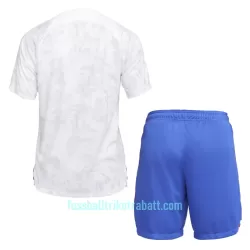 Günstige Frankreich Kindertrikot Auswärts WM 2022 Kurzarm