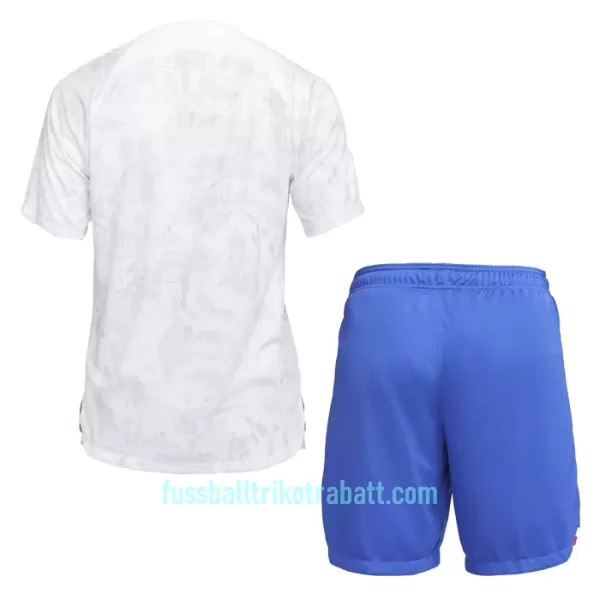 Günstige Frankreich Kindertrikot Auswärts WM 2022 Kurzarm