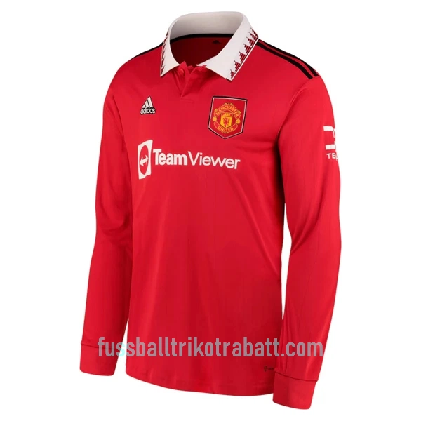 Günstige Manchester United Ronaldo 7 Herrentrikot Heim 2022/23 Langarm
