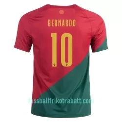 Günstige Portugal Bernardo 10 Herrentrikot Heim WM 2022 Kurzarm Günstige Portugal Bernardo 10 Herrentrikot Heim WM 2022 Kurzarm