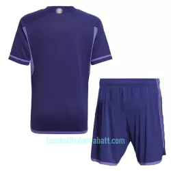 Günstige Argentinien Kindertrikot Auswärts WM 2022 Kurzarm
