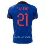 Günstige Niederlande Frenkie de Jong 21 Herrentrikot Auswärts WM 2022 Kurzarm