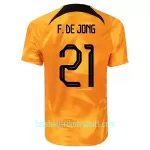 Günstige Niederlande Frenkie de Jong 21 Herrentrikot Heim WM 2022 Kurzarm