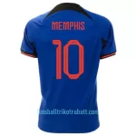Günstige Niederlande Memphis 10 Herrentrikot Auswärts WM 2022 Kurzarm