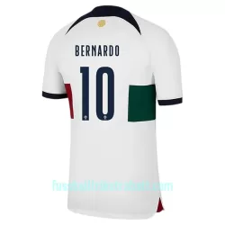 Günstige Portugal Bernardo 10 Herrentrikot Auswärts WM 2022 Kurzarm Günstige Portugal Bernardo 10 Herrentrikot Auswärts WM 2022 Kurzarm