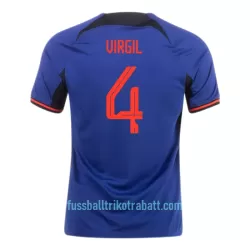 Günstige VIRGIL 4 Niederlande Herrentrikot Auswärts WM 2022 Kurzarm