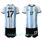Günstige Argentinien Alejandro Gomez 17 Kindertrikot Heim WM 2022 Kurzarm