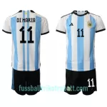 Günstige Argentinien Angel Di Maria 11 Kindertrikot Heim WM 2022 Kurzarm