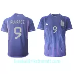 Günstige Argentinien Julian Alvarez 9 Herrentrikot Auswärts WM 2022 Kurzarm